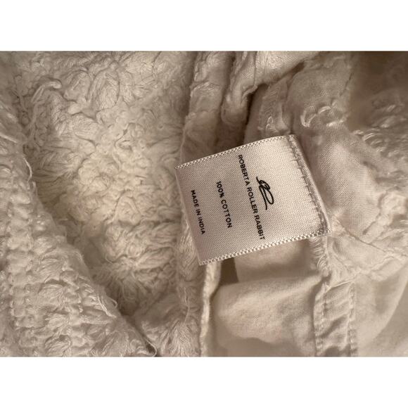Roberta Roller Rabbit Samson Tunic Women's Sz S White/Floral Embroidered - Picture 5 of 5